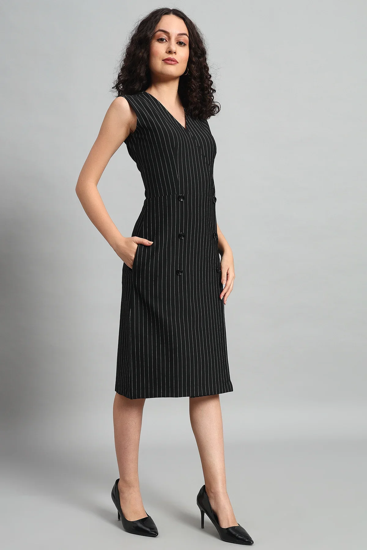 Double Breasted Vest Dress - Image 5