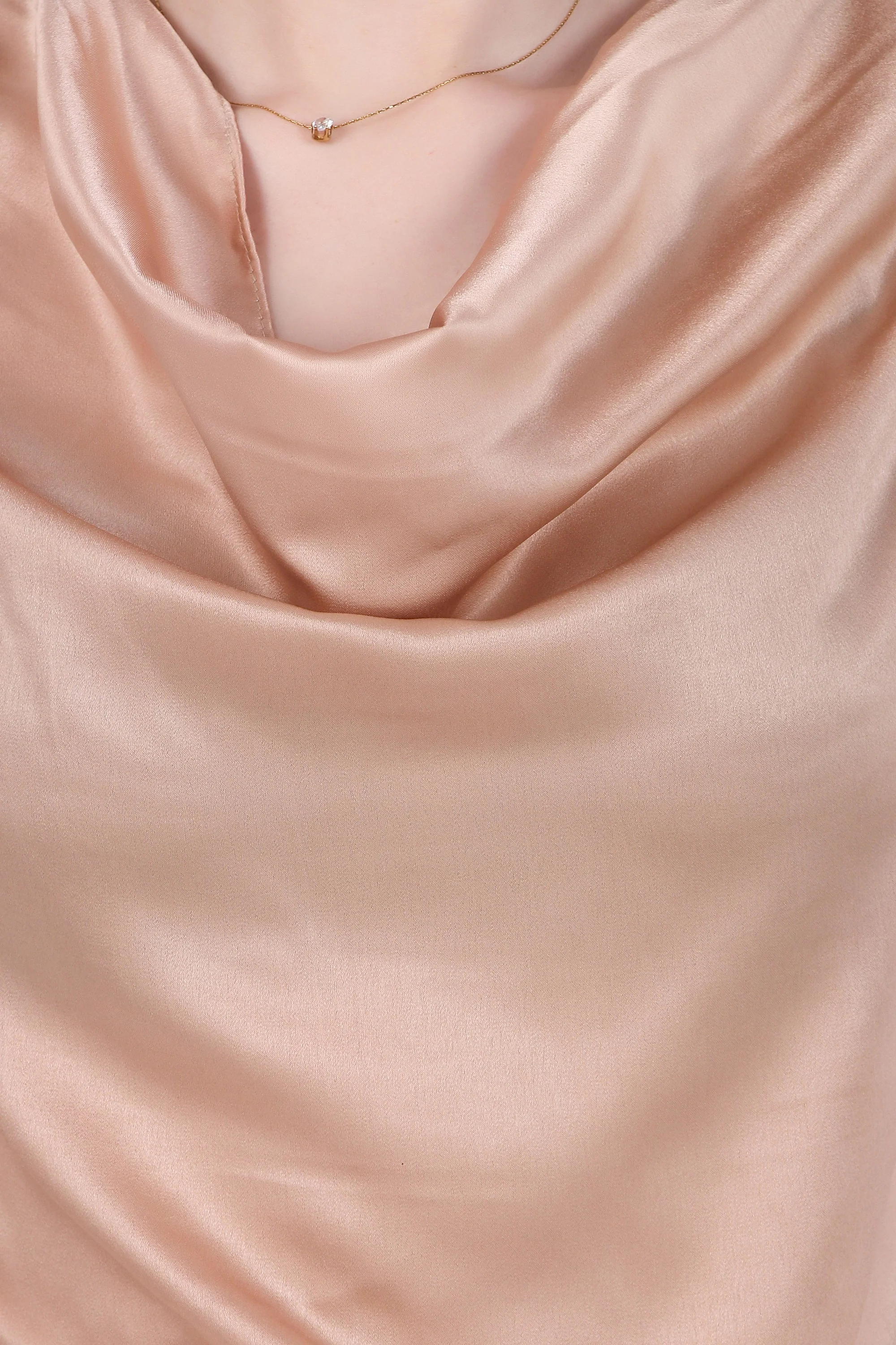 Drapey Cowl Neck Sleevless Top, Hazelnut - Image 5