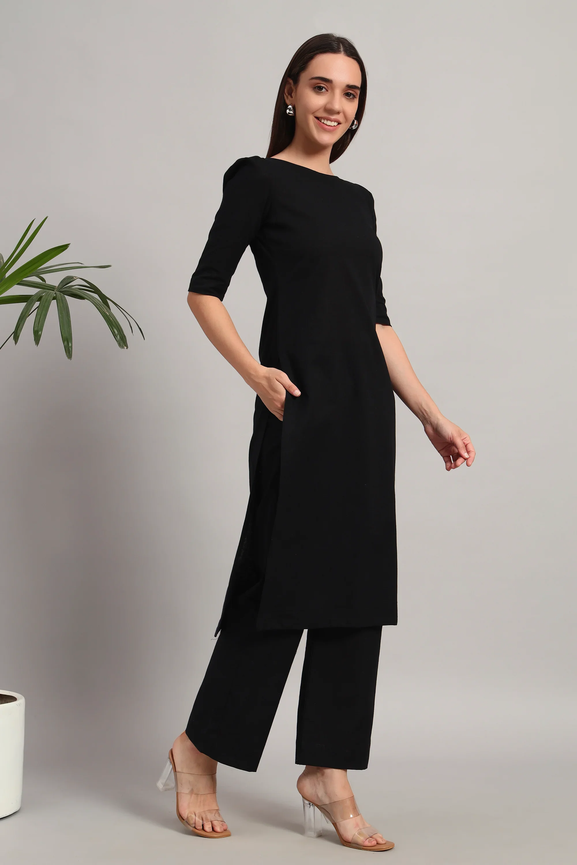 Dufftar Diaries Kurta Set, Black - Image 4