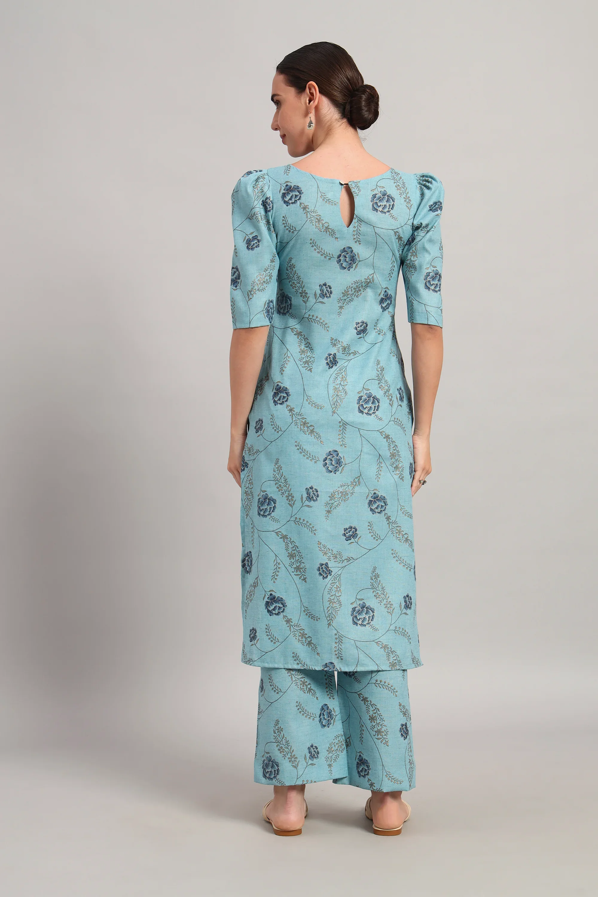 Dufftar Diaries Kurta Set, Sky Blue - Image 7
