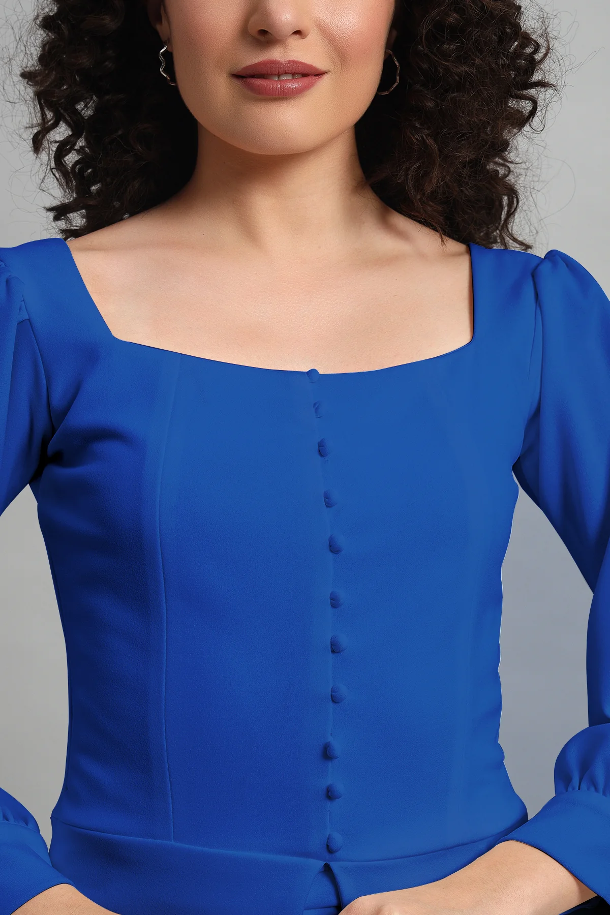 Flare of Grace Skirt Co-ord Set, Blue - Image 3