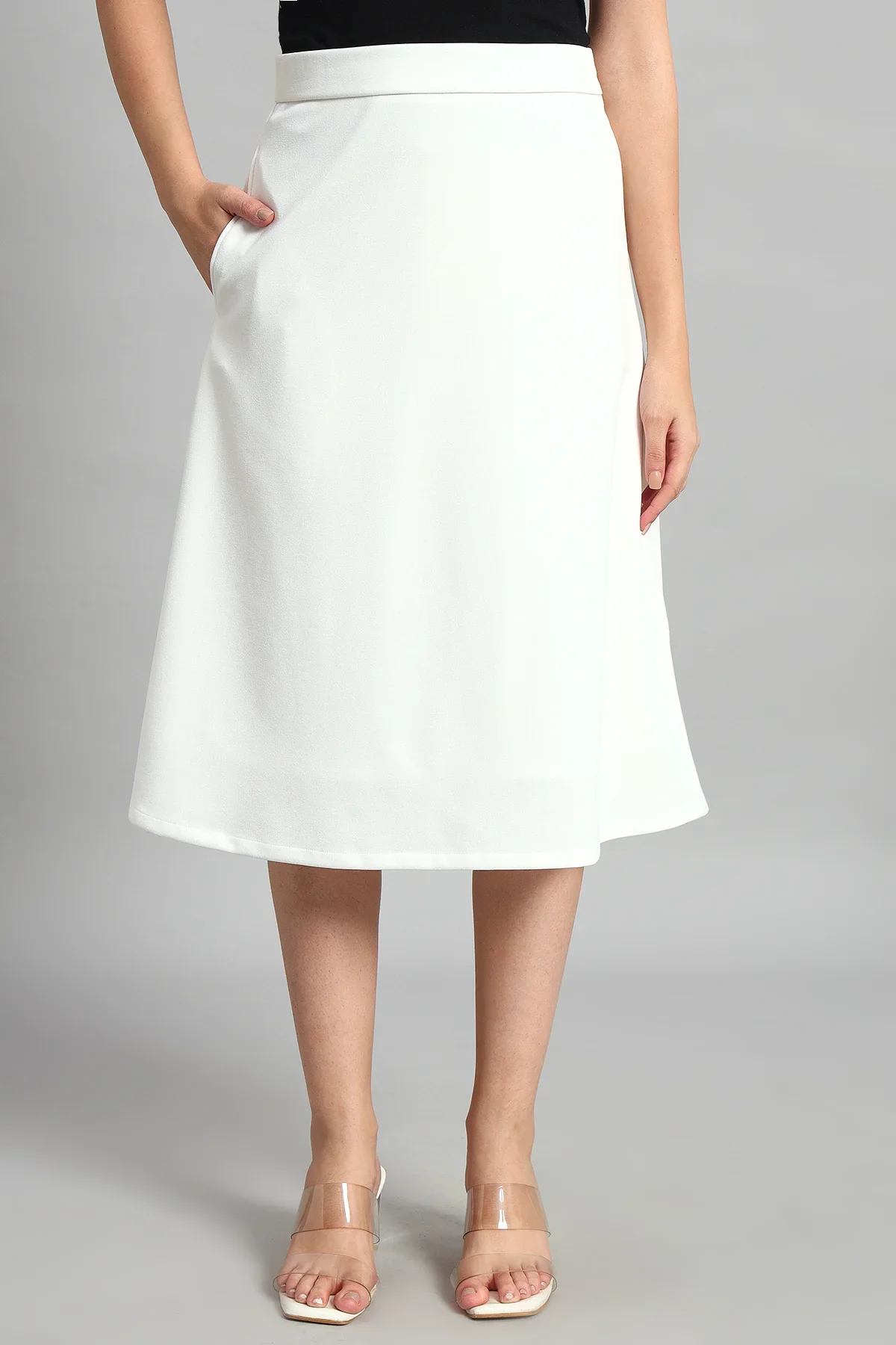 Flare of Grace Skirt Co-ord Set, Ivory - Image 6