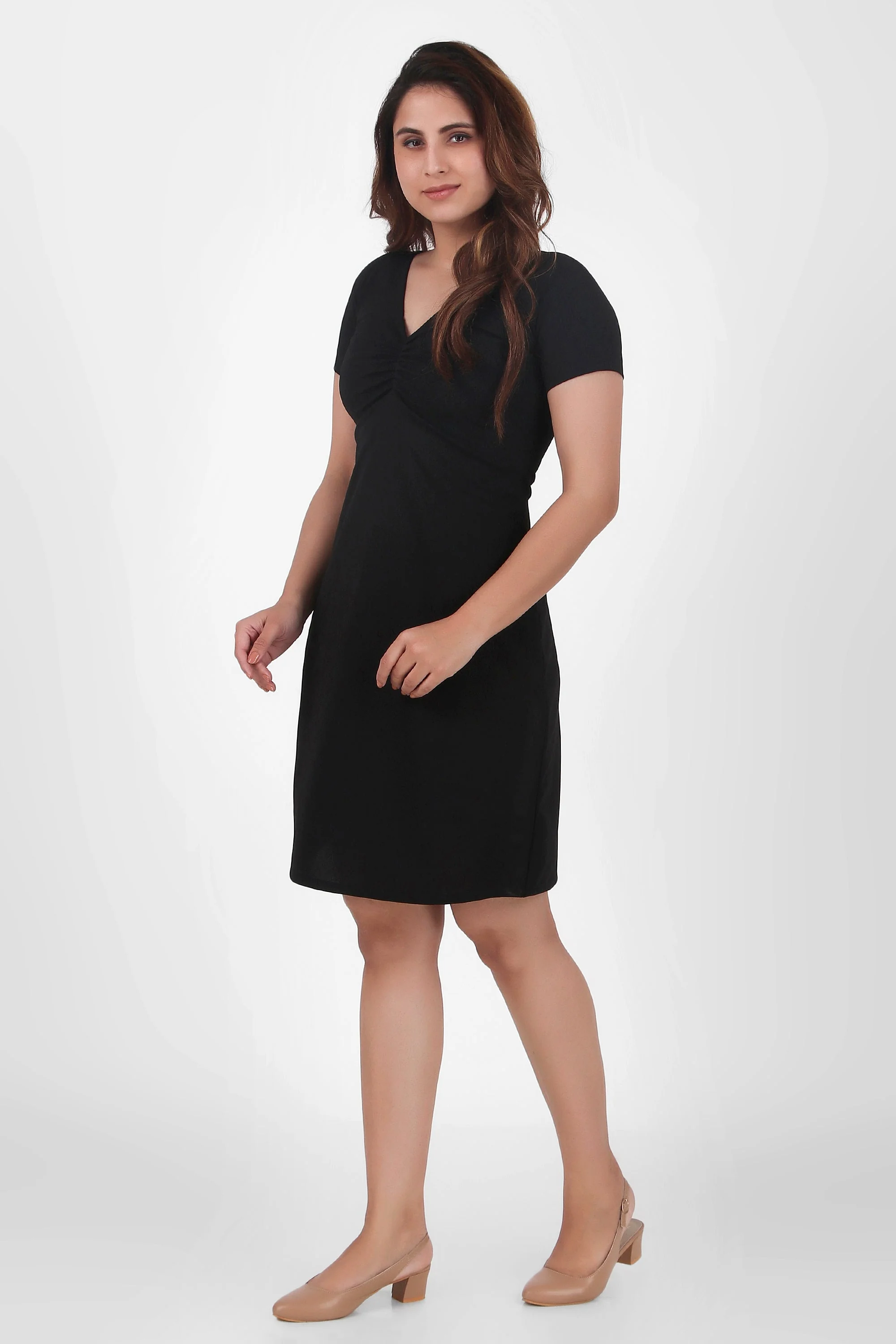 Graceful Gather Sheath Dress - Image 5