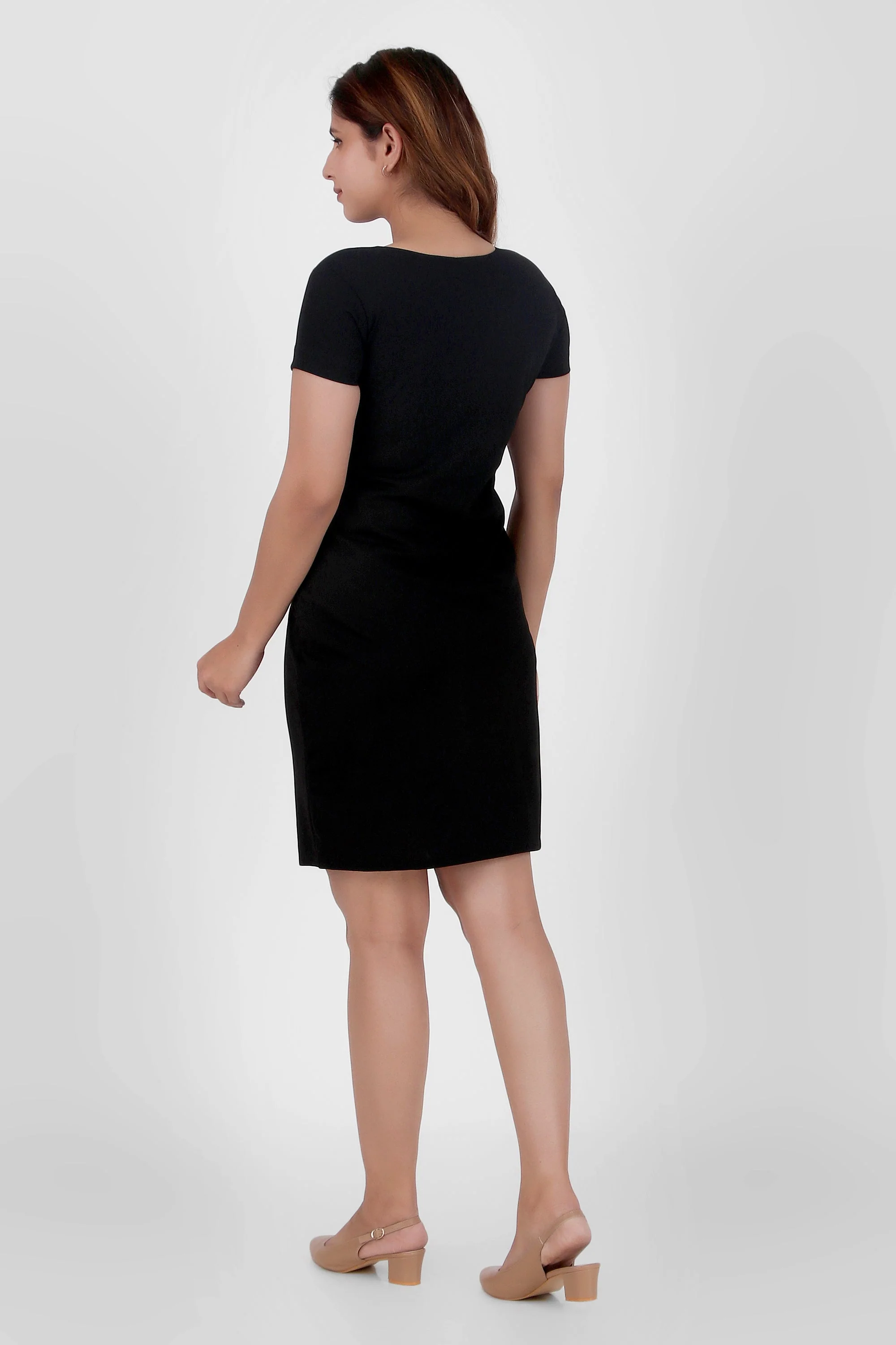 Graceful Gather Sheath Dress - Image 6