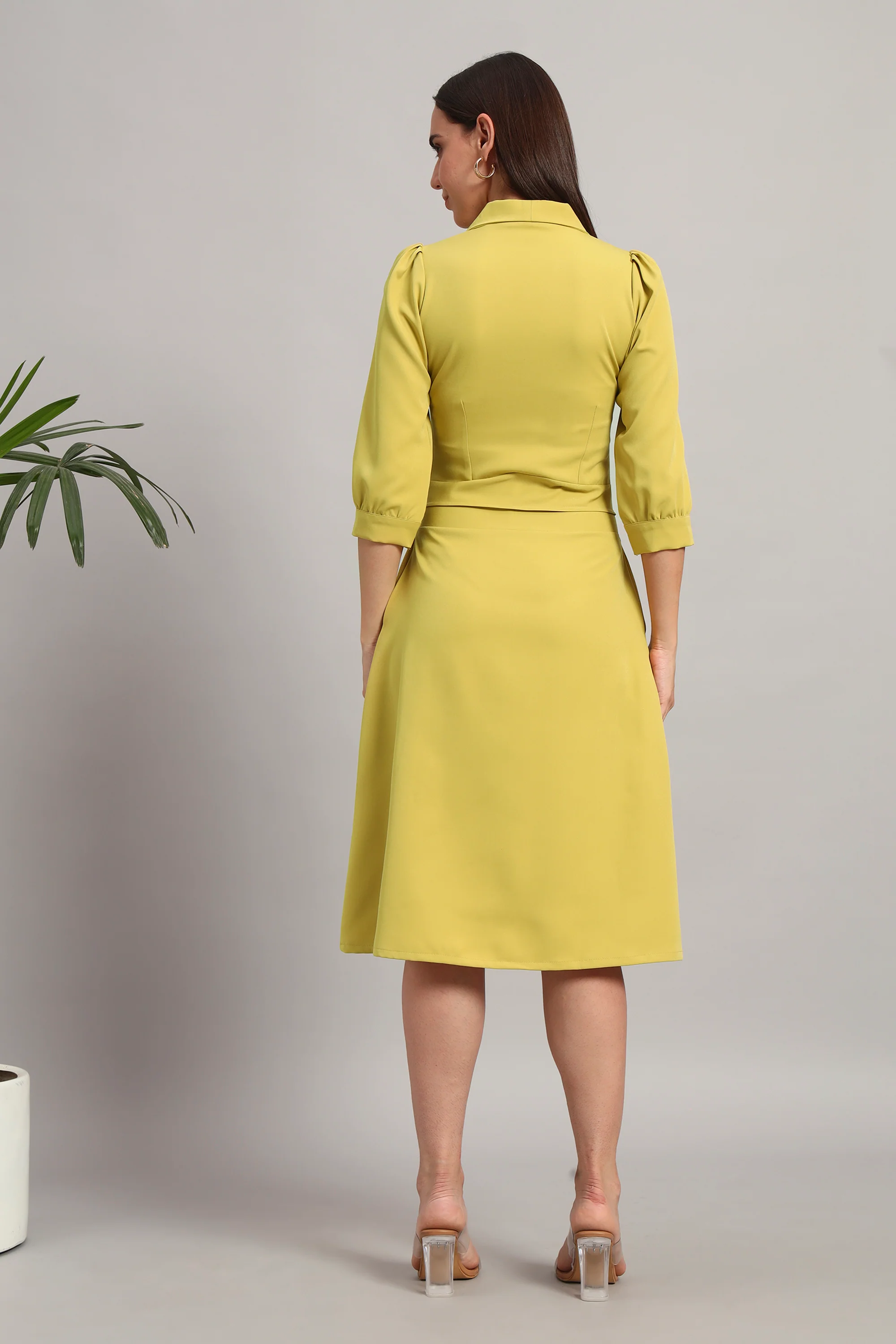 Lime Light, Full Sleeves Midi Dress - Image 6