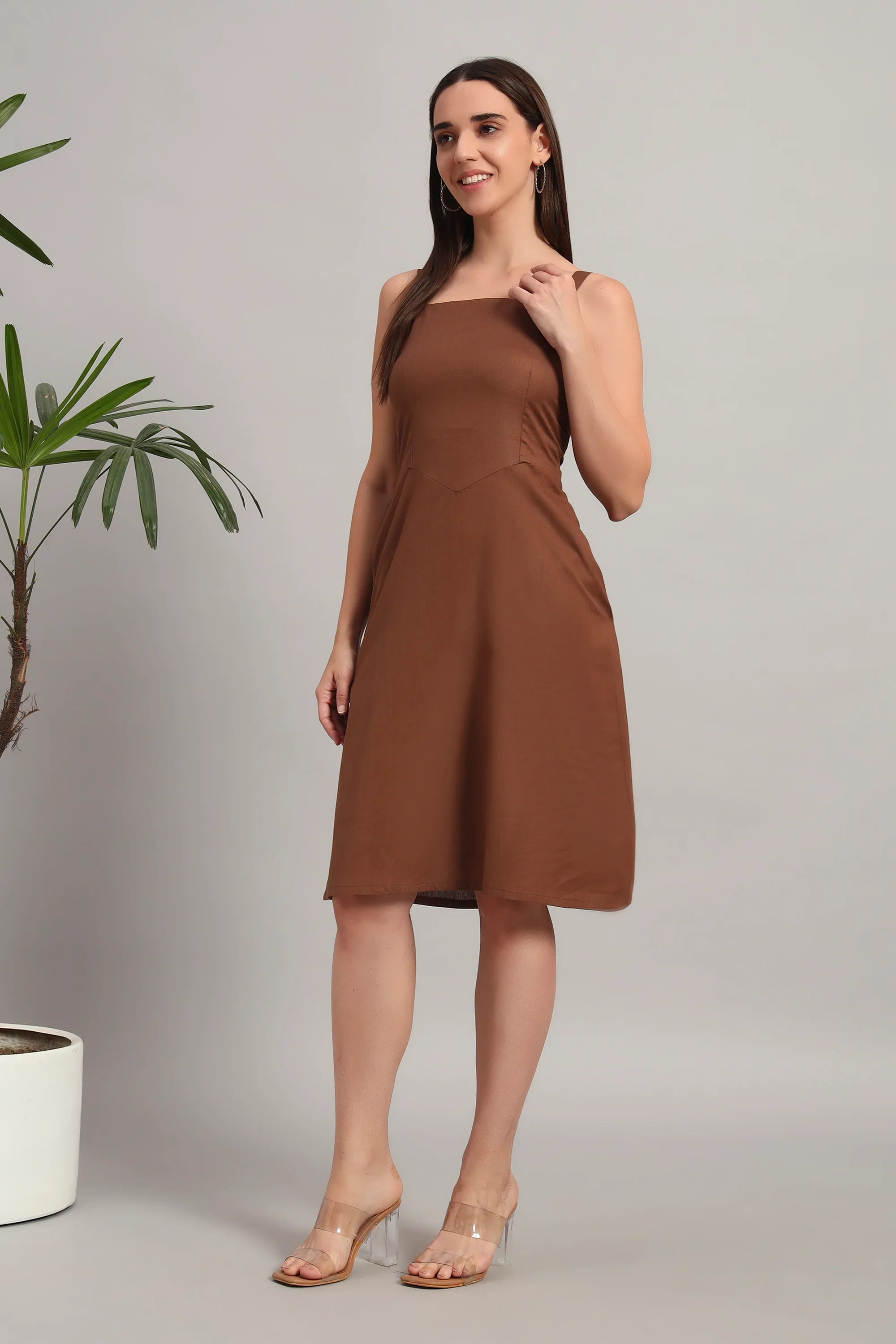 Mocha Muse Midi Dress - Image 3