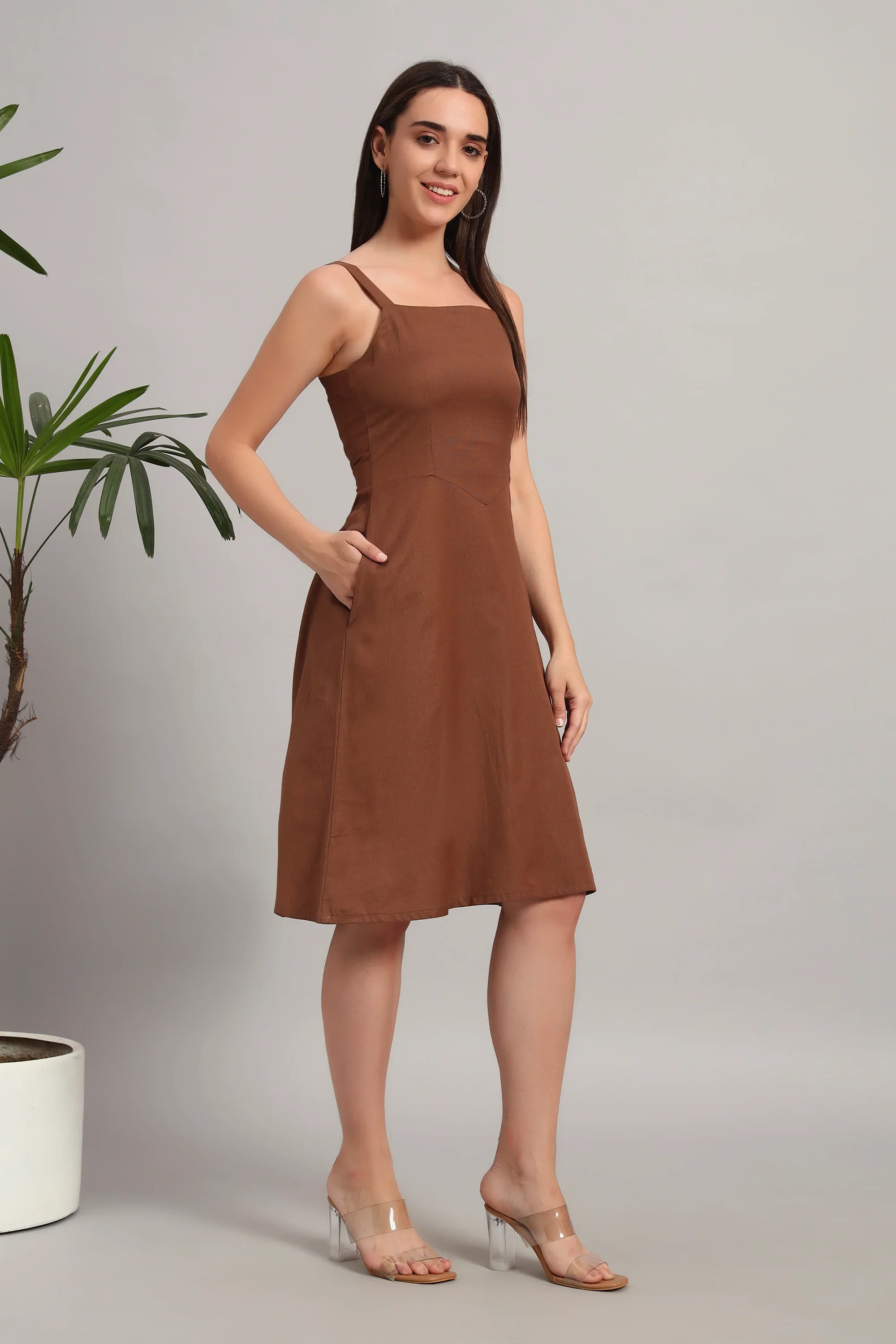 Mocha Muse Midi Dress - Image 4