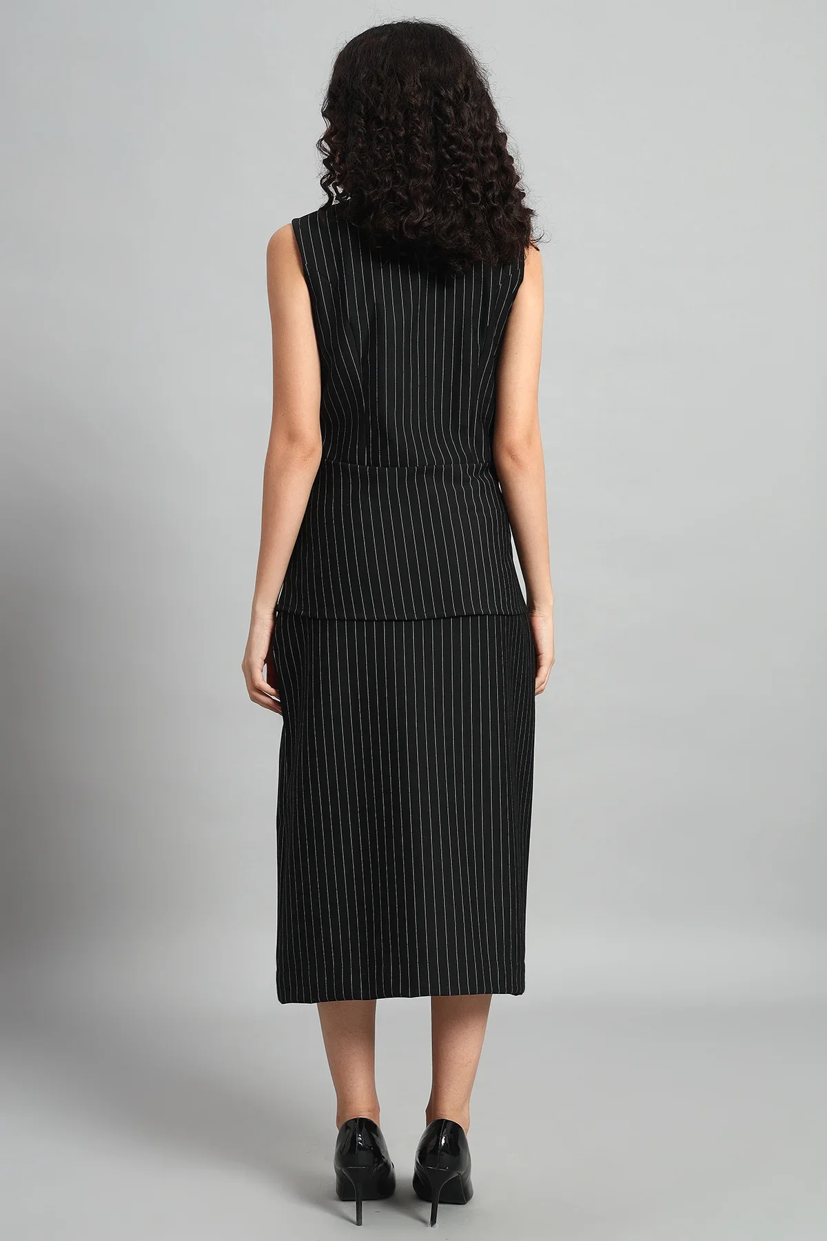 Pinstripe Precision, Vest & Skirt Co-ord - Image 6