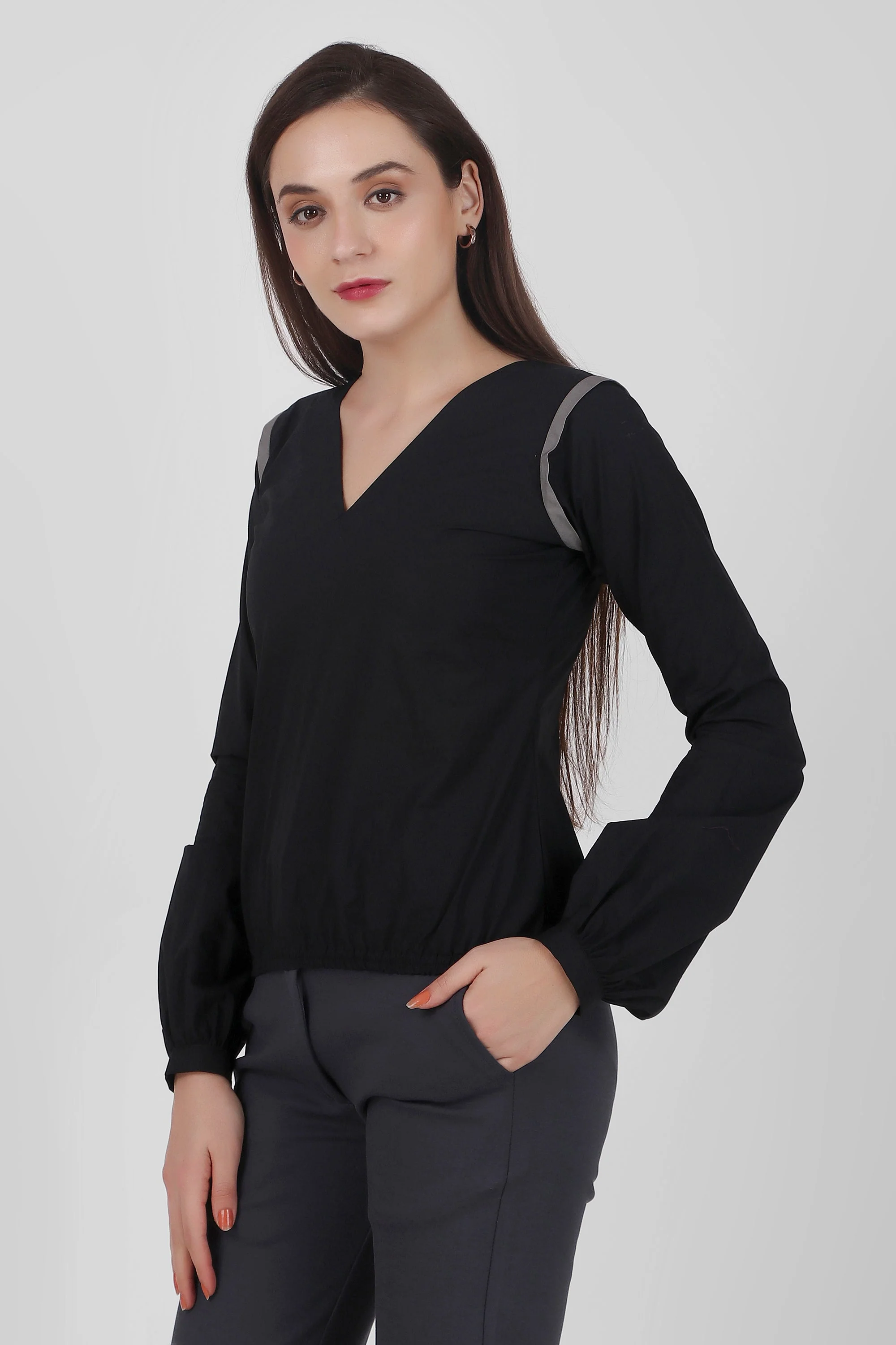 Puff Perfection, Long Sleeves Top,  Black - Image 5