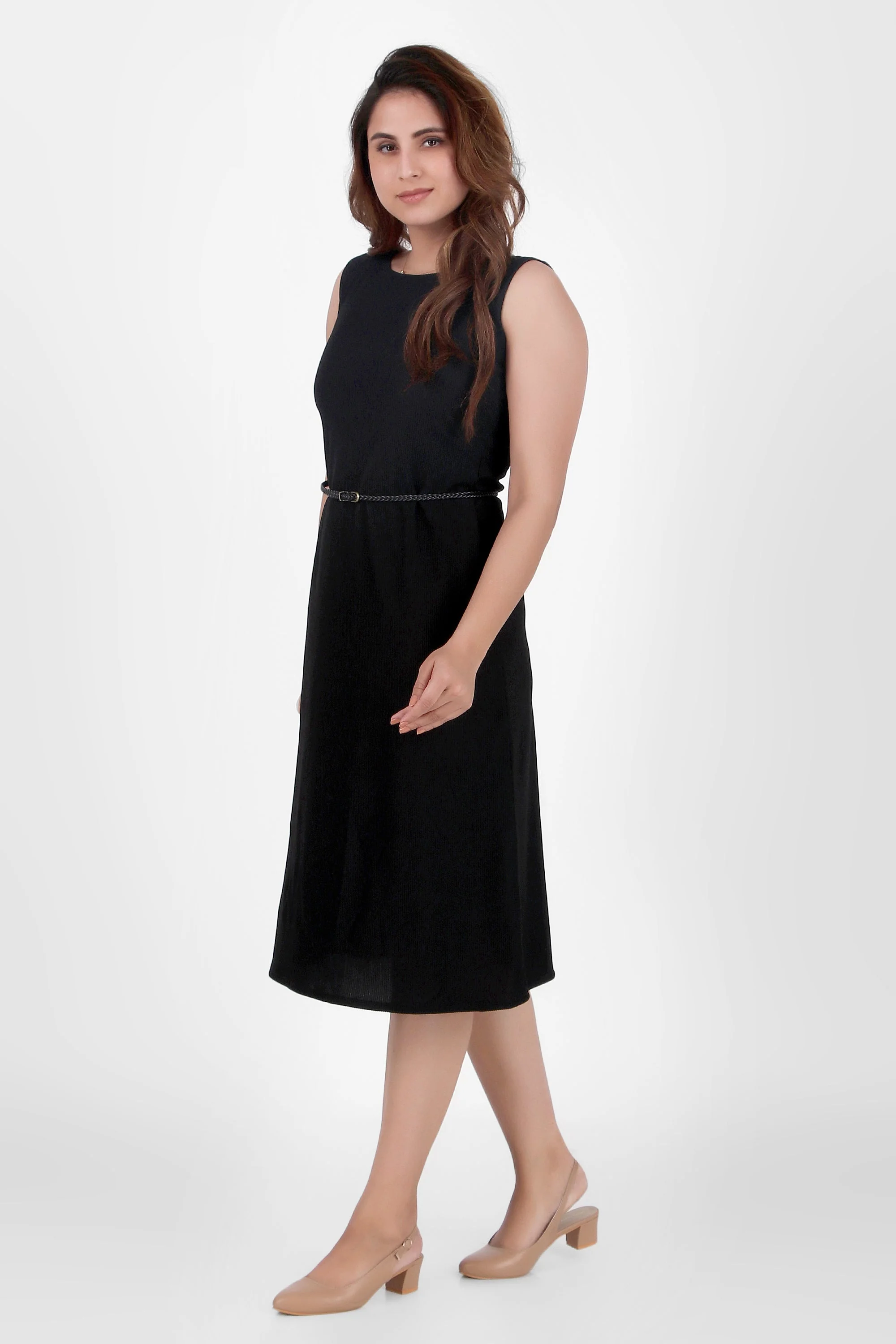 Serenity Formal Midi Dress, Black - Image 6