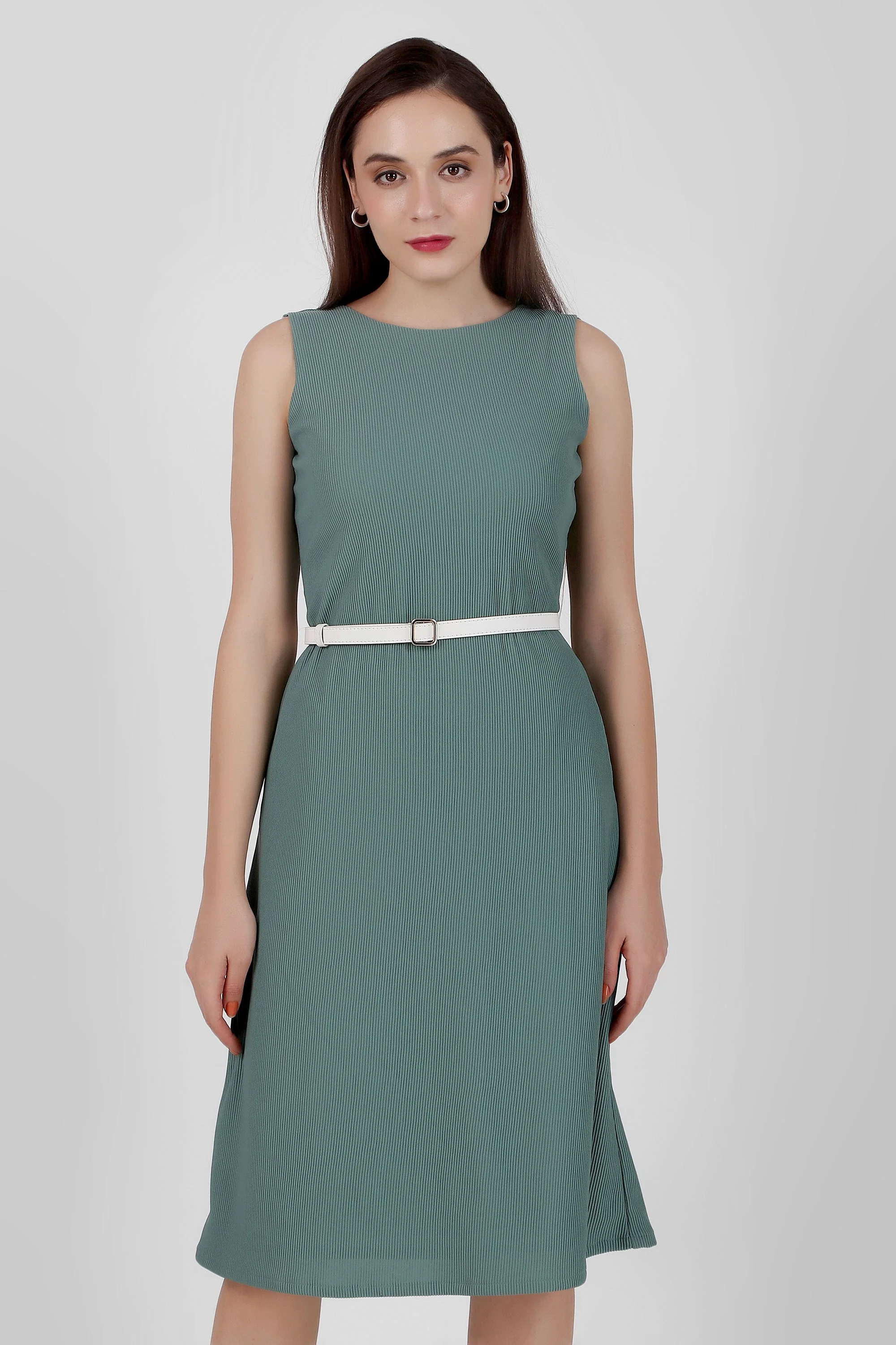 Serenity Formal Midi Dress, Sea Green - Image 3
