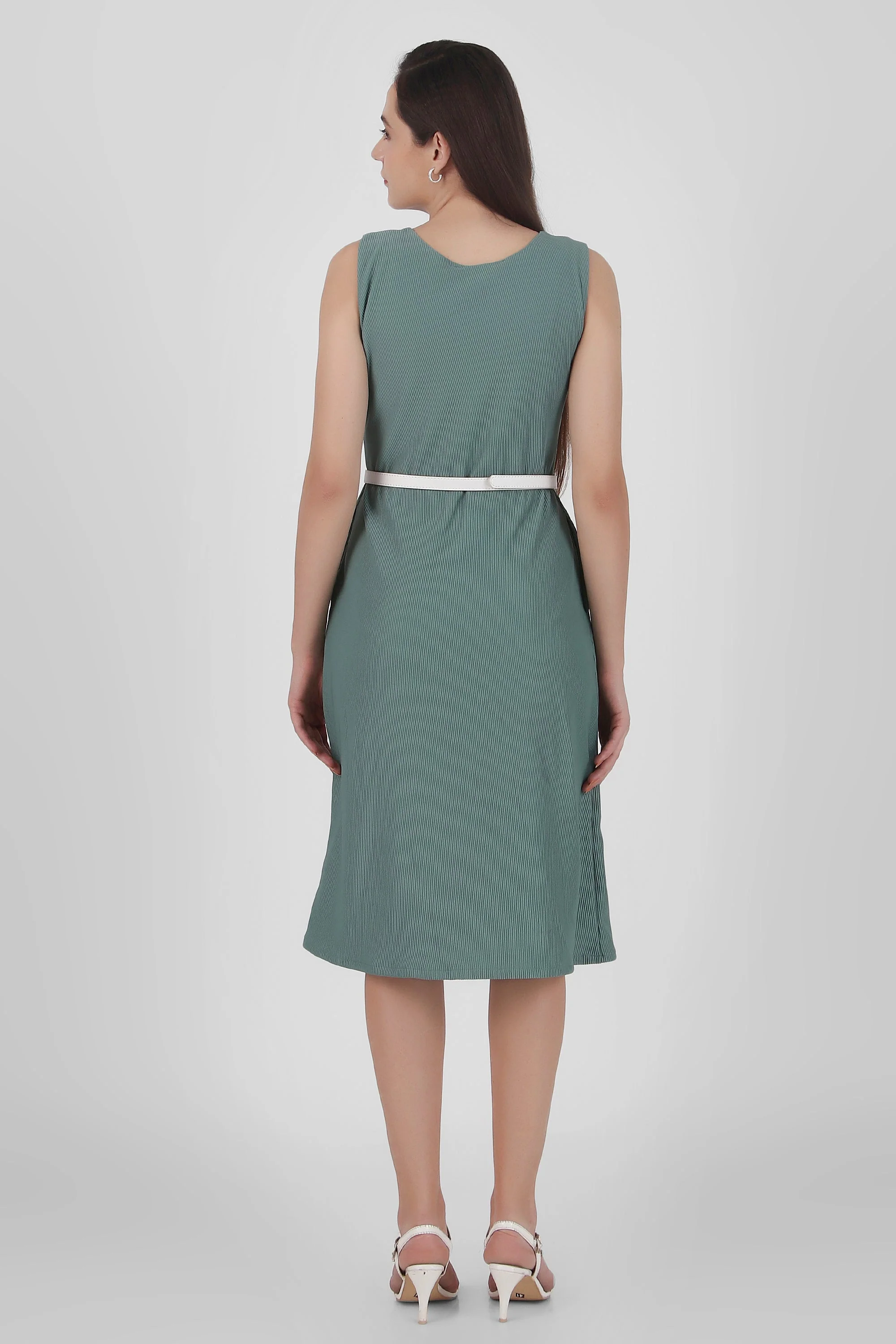 Serenity Formal Midi Dress, Sea Green - Image 6