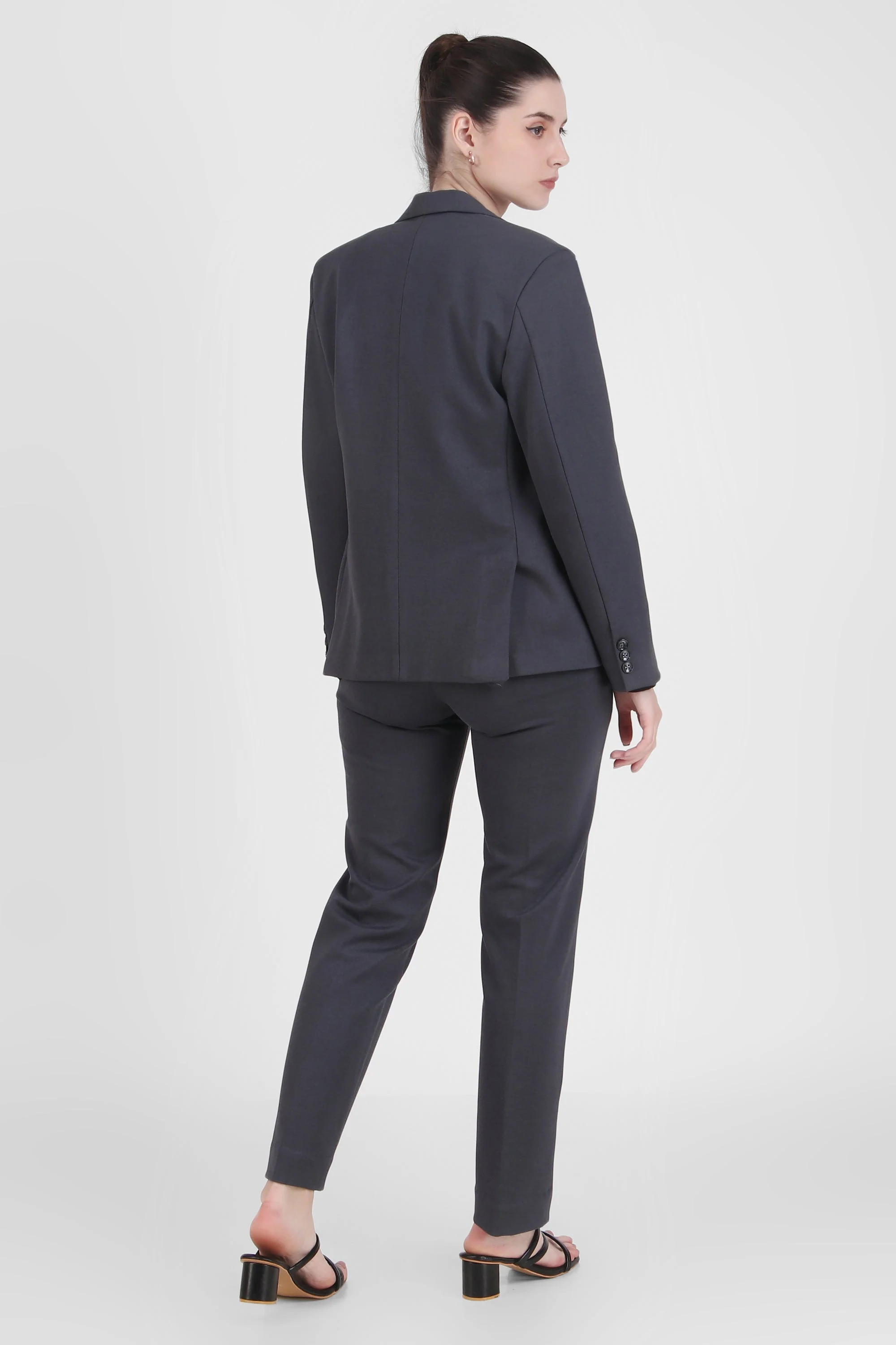 Single Breasted Blazer, Gray - Image 5