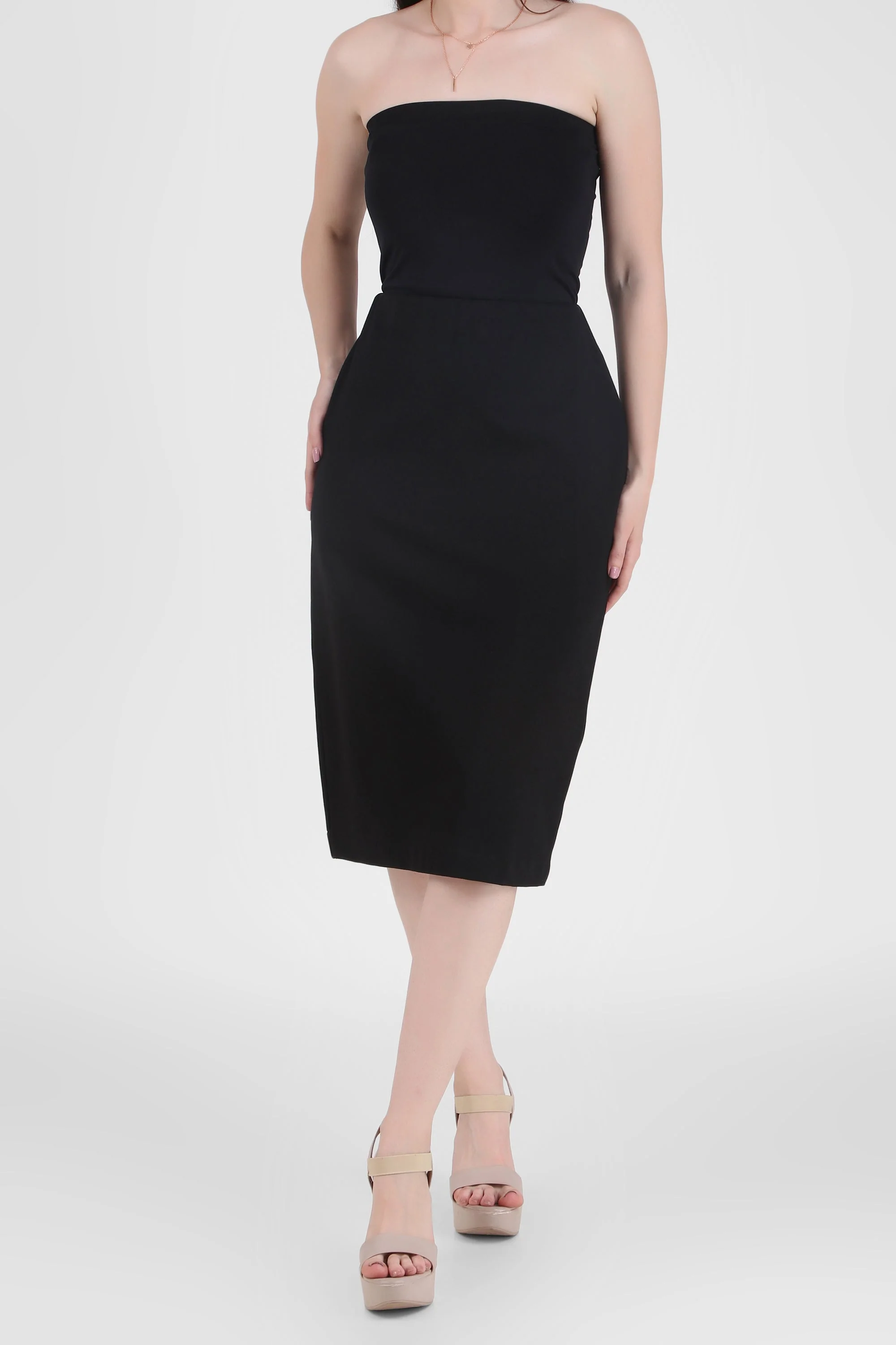 Tailored Stretch-Ponte Midi Skirt - Image 3