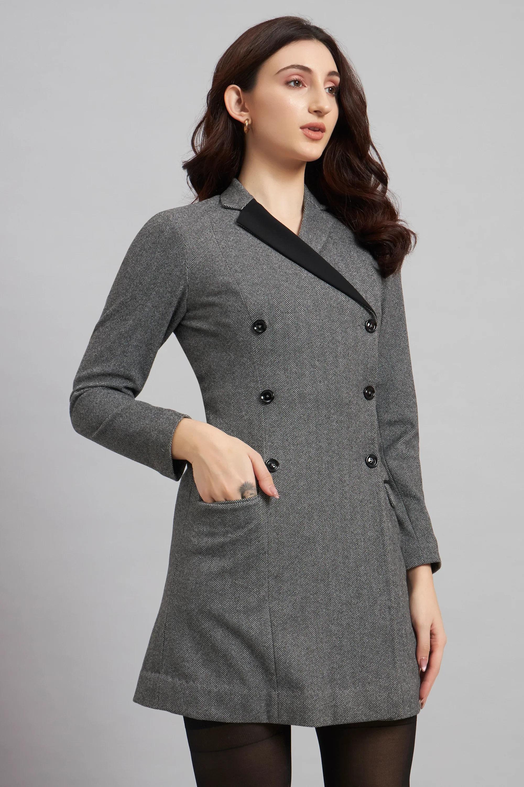 The Classic Double-Breasted Wool Dress - Image 5