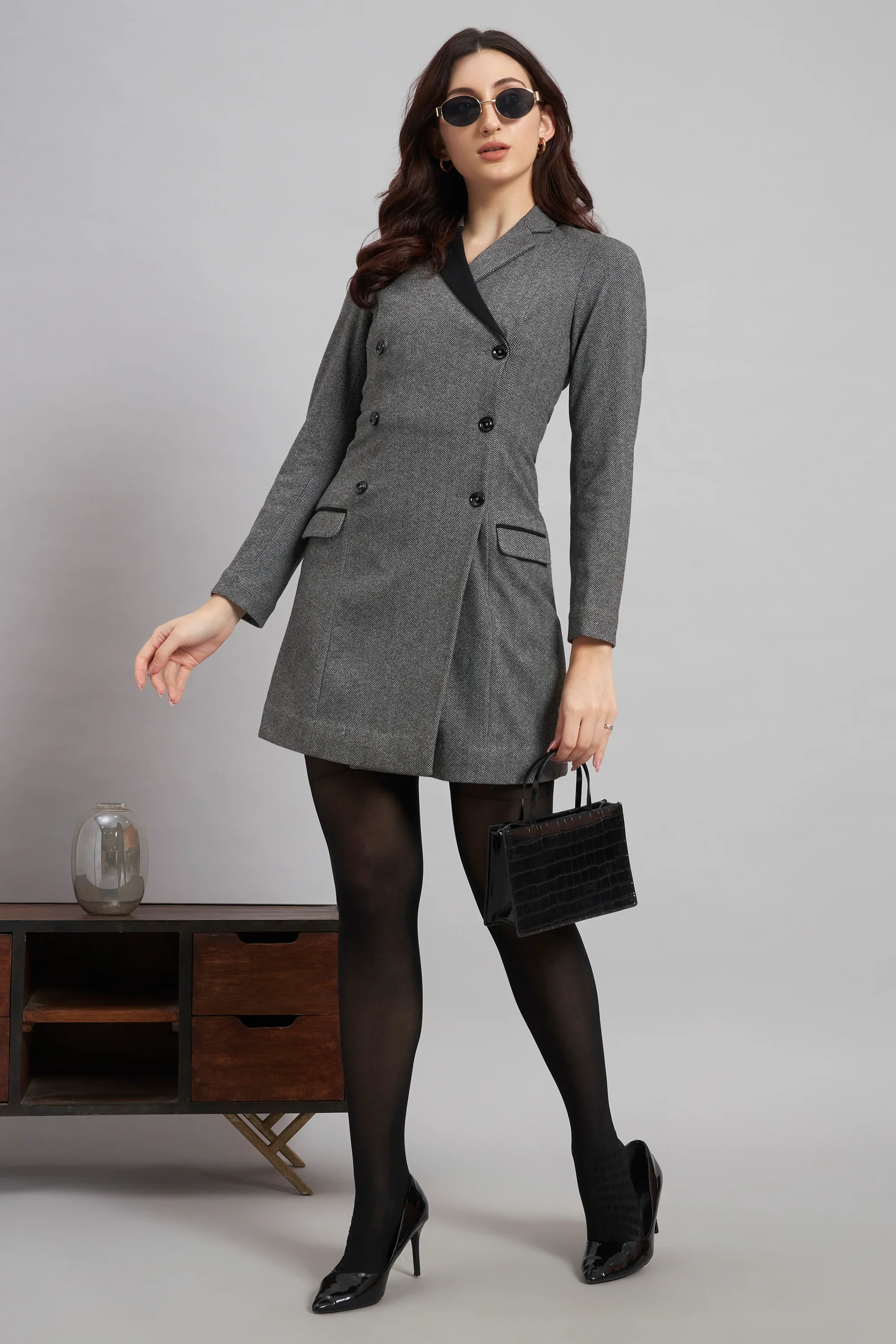 The Classic Double-Breasted Wool Dress - Image 8