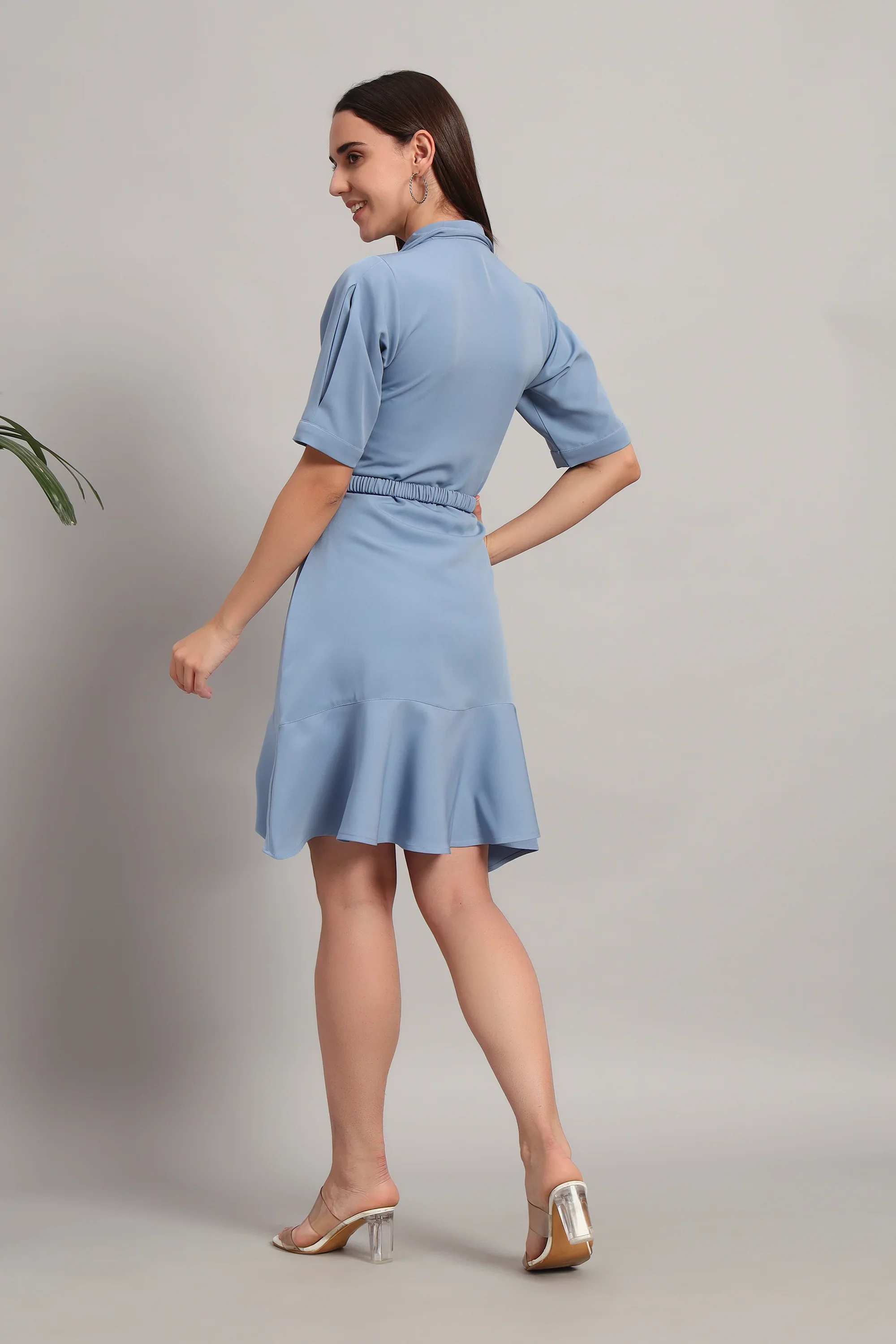 The Summer Shirt Dress, Blue - Image 6