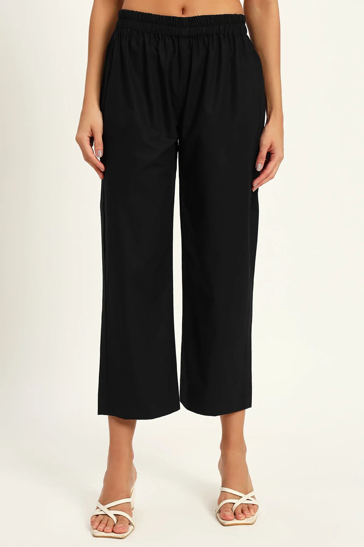 Timeless V Neck Kurta Set, Black - Image 6