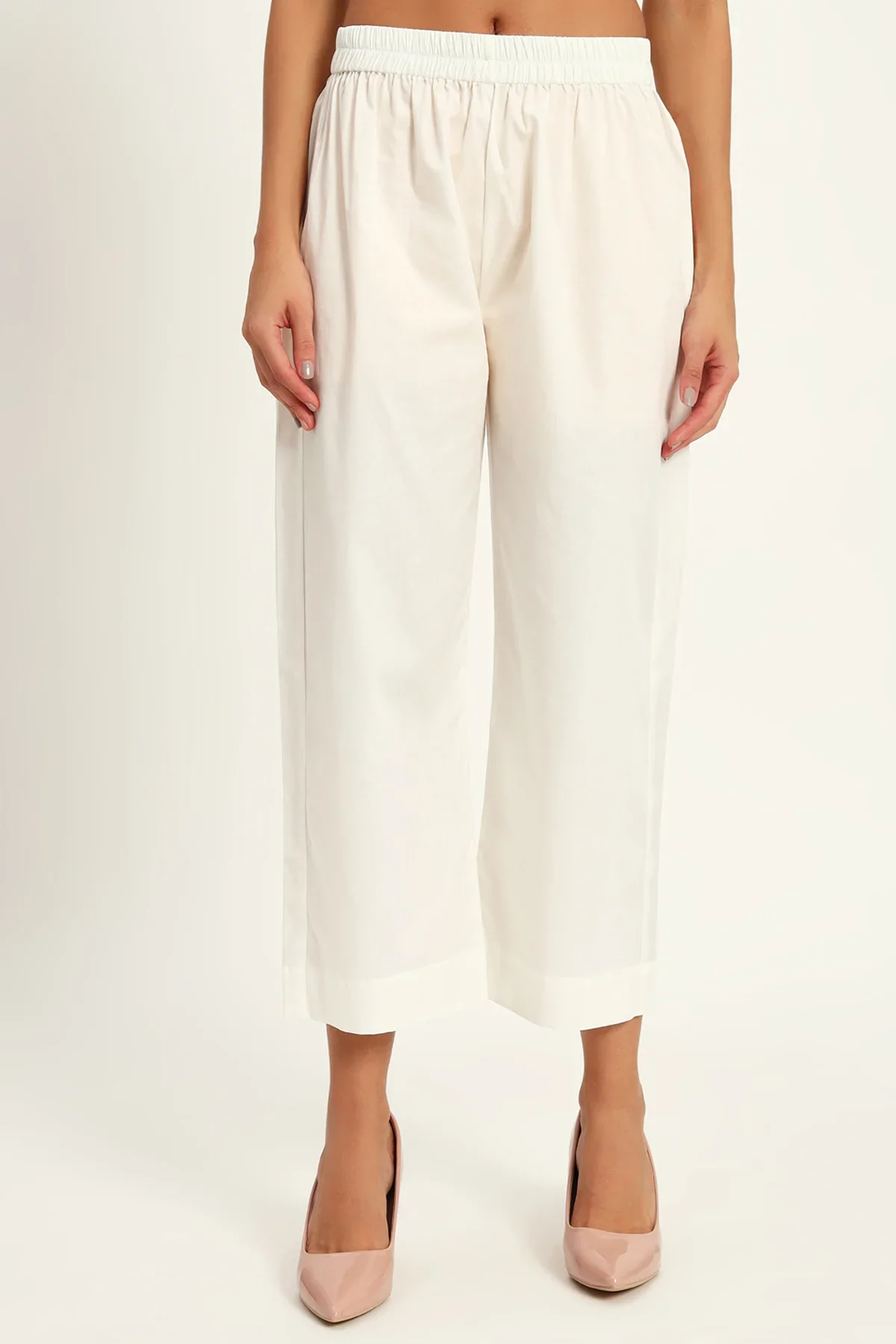 Timeless V Neck Kurta Set, White - Image 6