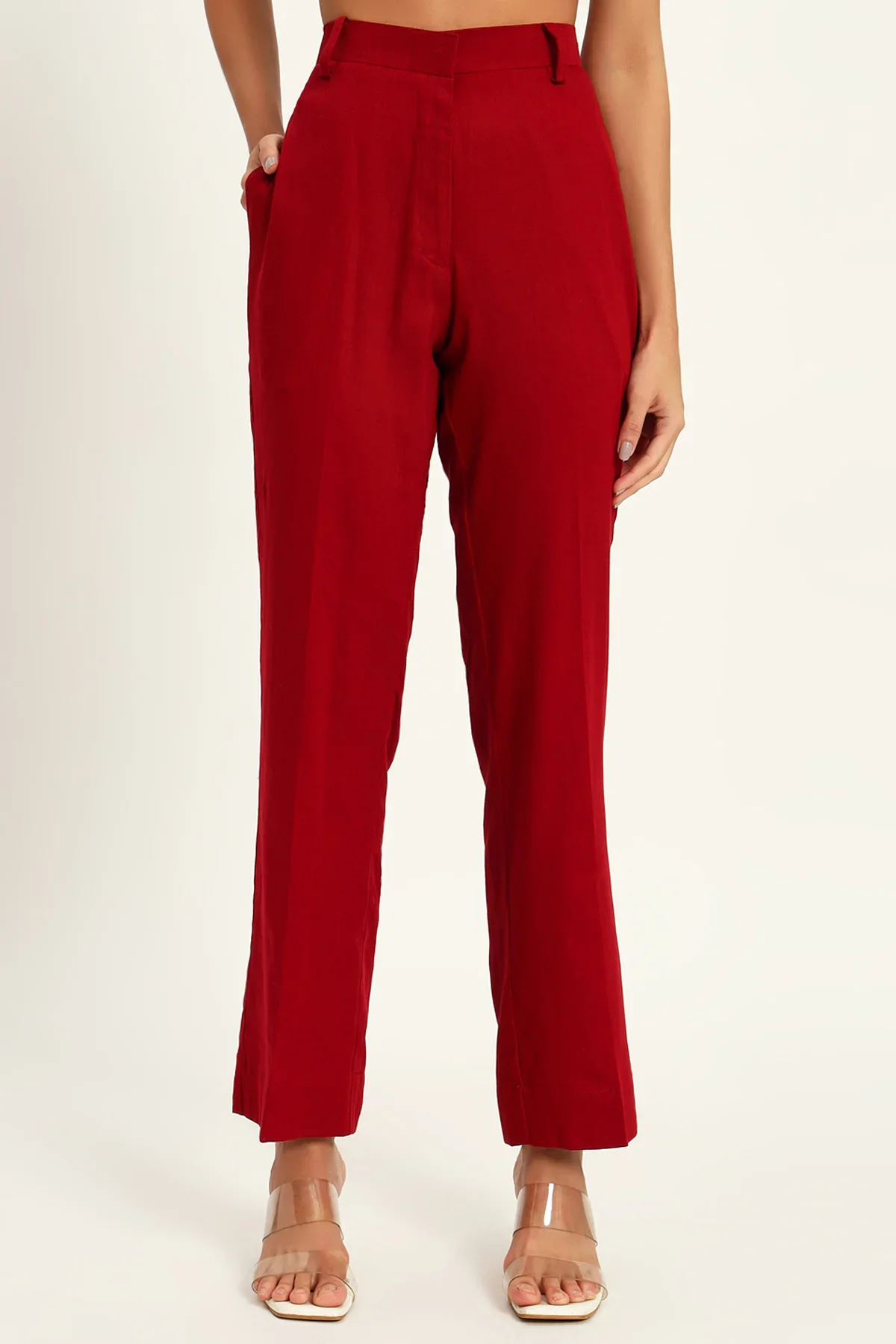 Urban Ease Co-ord Set, Maroon - Image 6