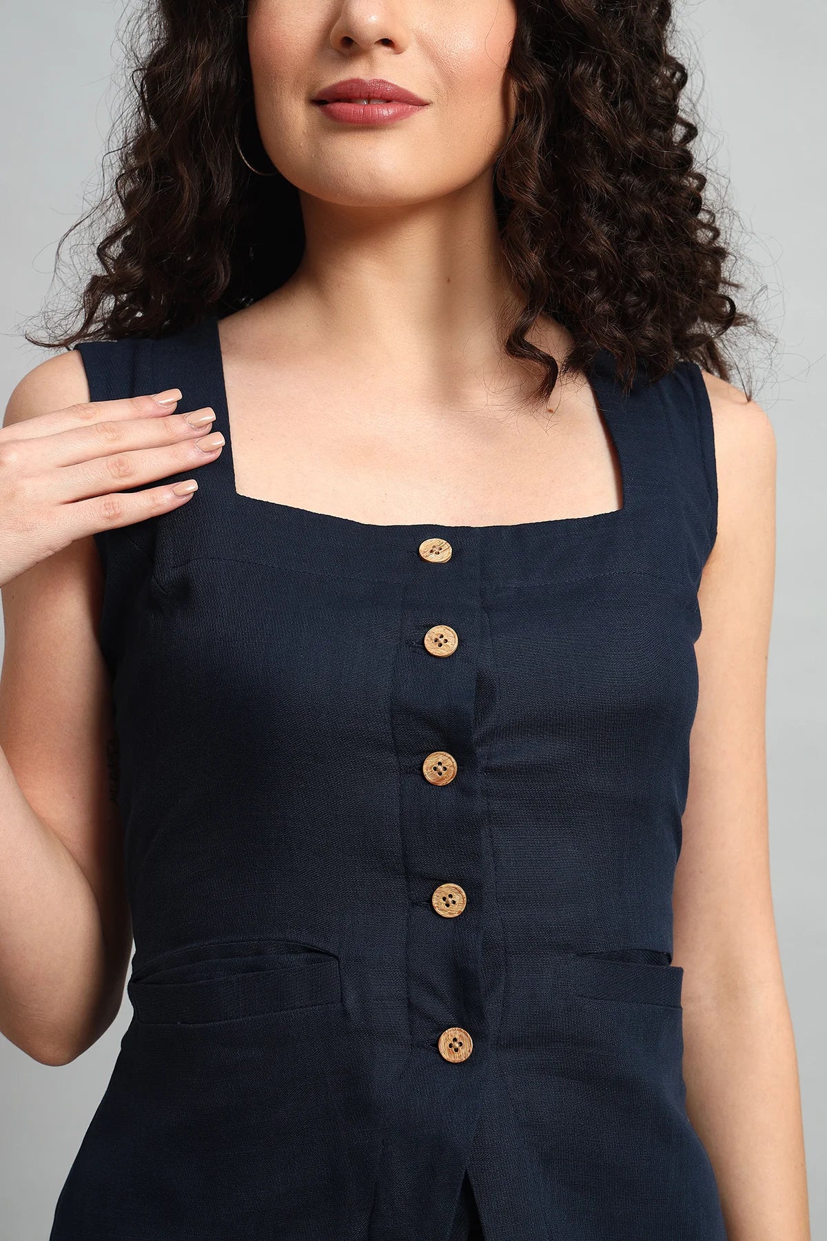 Urban Ease Co-ord Set, Navy Blue - Image 4