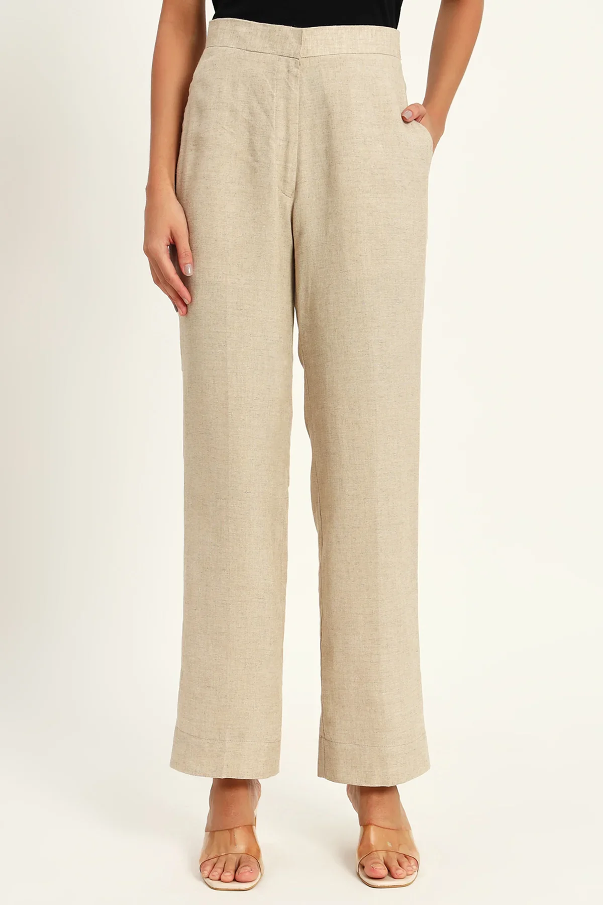 Versatile Linen Trio Jacket Co-ord Set, Beige - Image 7