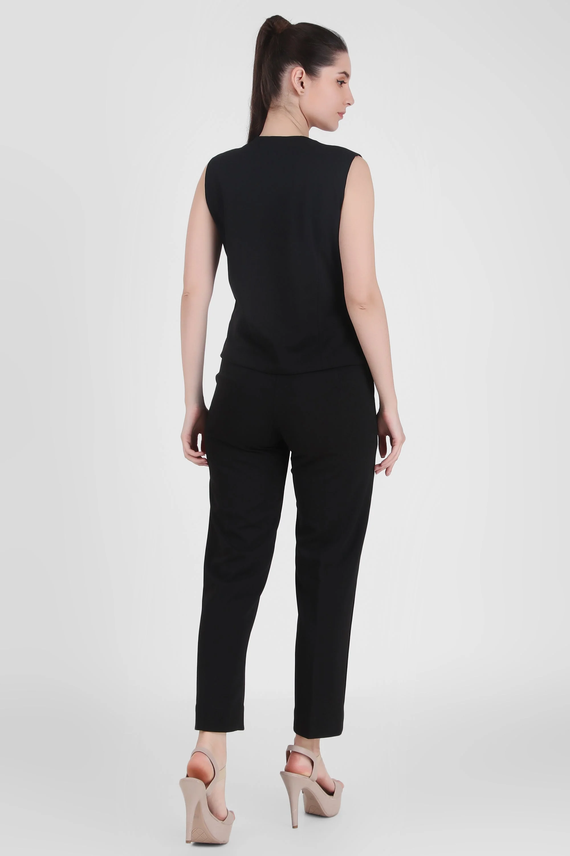 Waistcoat And Trousers Co-ord Set - Black - Image 3