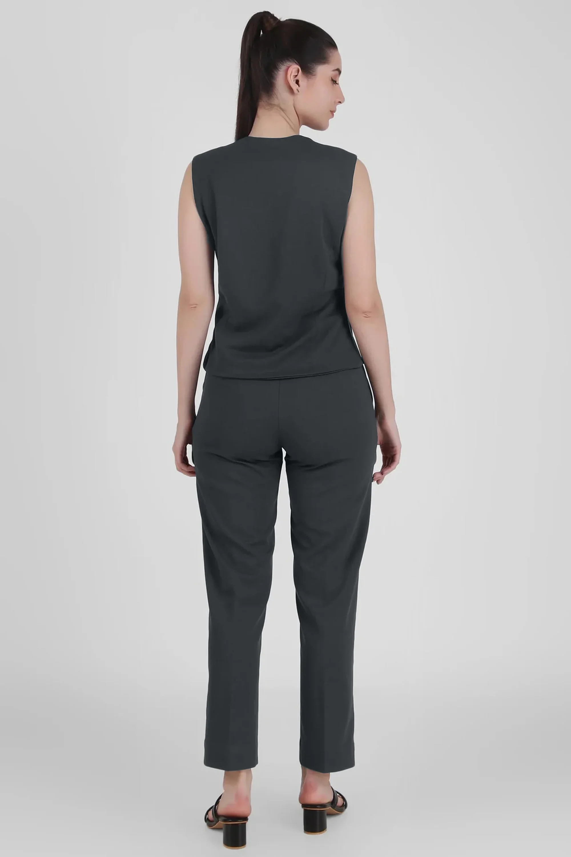 Waistcoat And Trousers Co-ord Set - Bluish Gray - Image 7