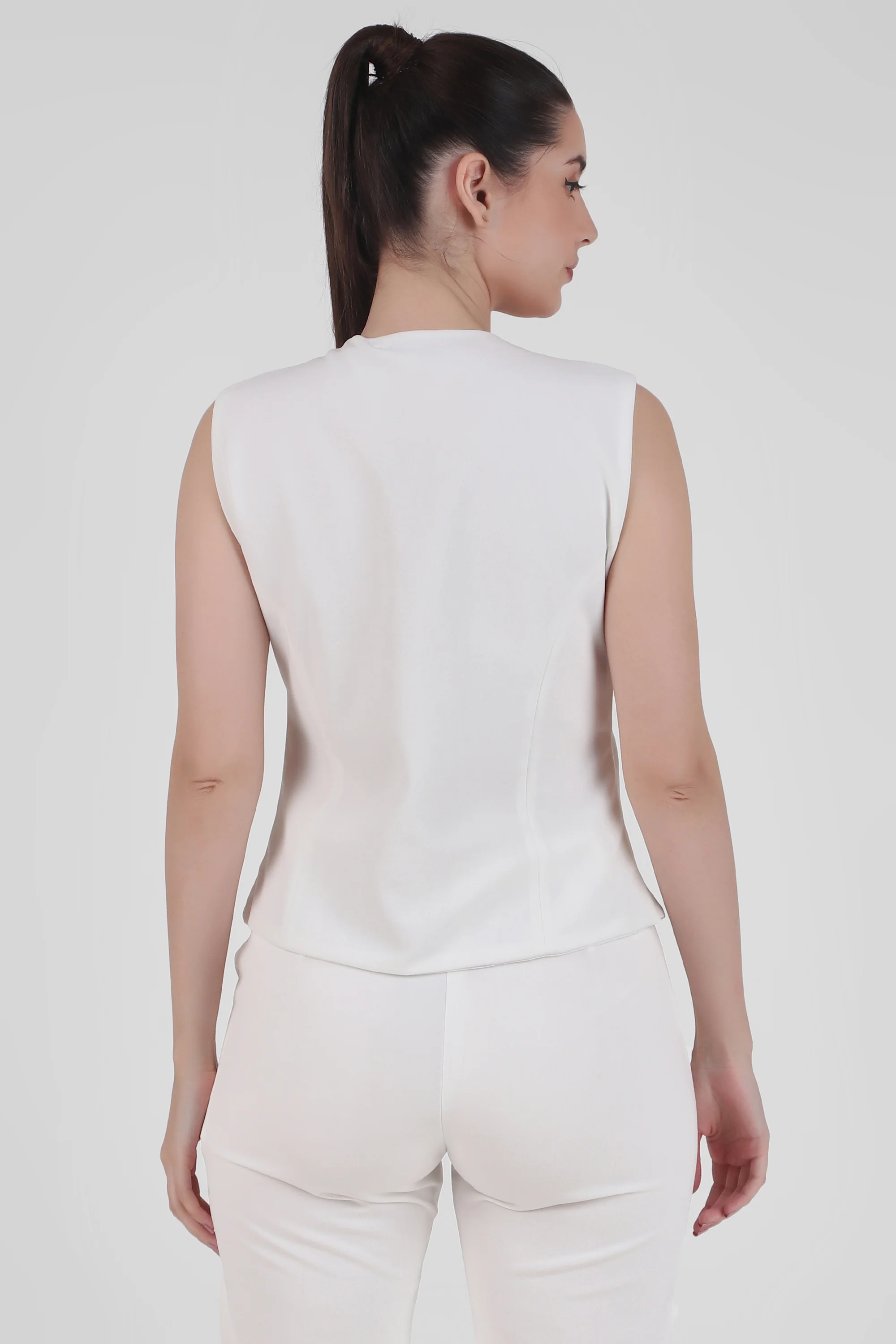 Waistcoat And Trousers Co-ord Set - Ivory - Image 5