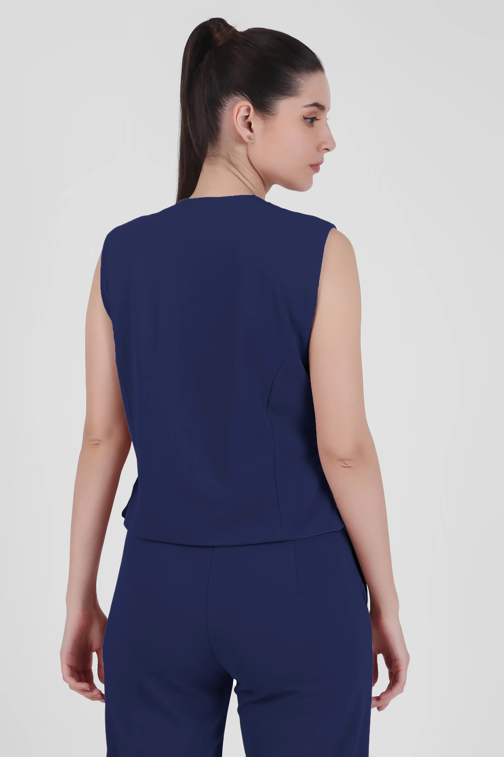 Waistcoat And Trousers Co-ord Set - Midnight Blue - Image 5