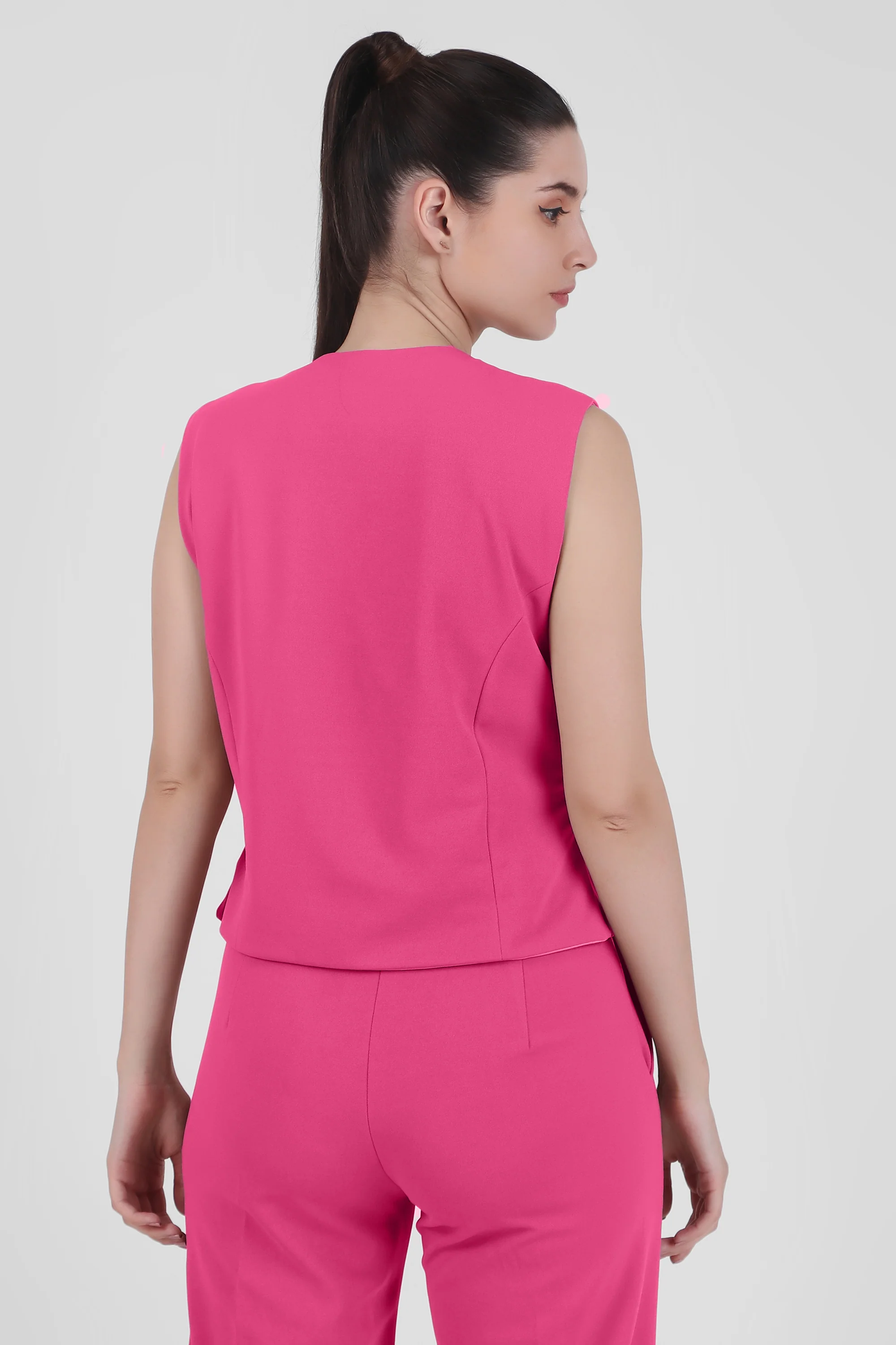 Waistcoat And Trousers Co-ord Set - Pink - Image 5