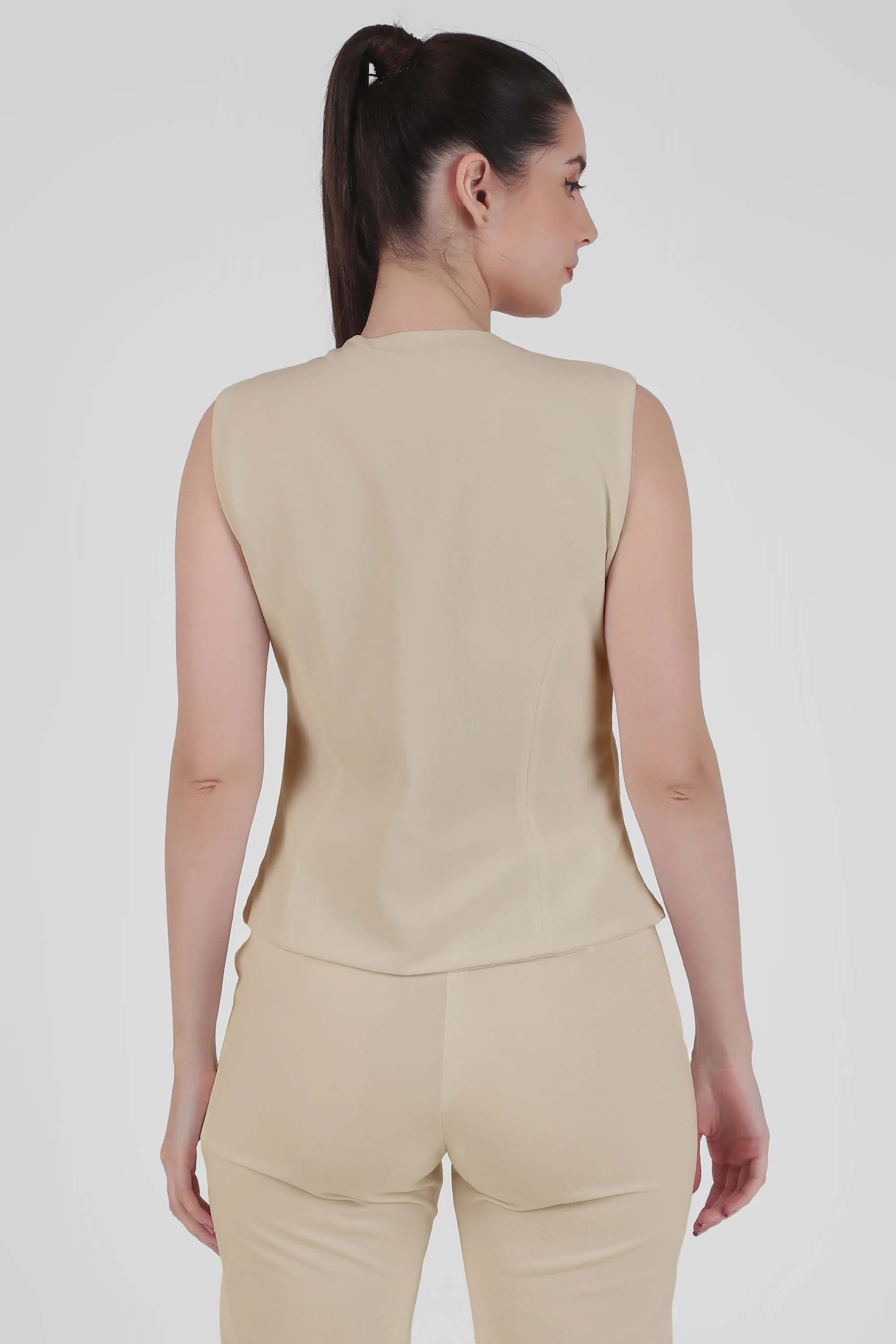 Waistcoat And Trousers Co-ord Set - Sand - Image 4